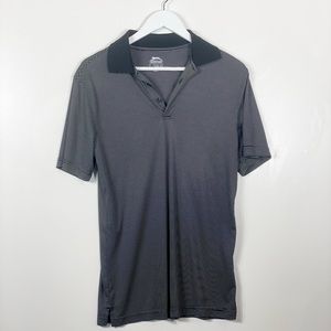 men’s black striped Slazenger Golf Polo size small